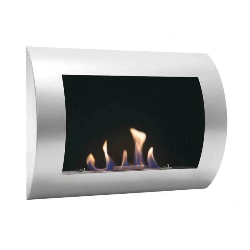 Ocean - Stainless Steel Bio Wall Fireplace - Upvibe