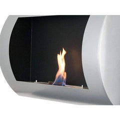 Ocean - Stainless Steel Bio Wall Fireplace - Upvibe